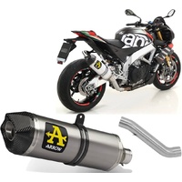 Arrow Exhaust - Aprilia Rsv4 1100 Factory 2019 > 2020 Approved Catalytic Link Pipe+aluminum Exhaust Carbon End Cap