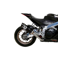 Arrow Exhaust - Aprilia Rsv4 1100 Factory 2019 > 2020 Approved Catalytic Link Pipe+black Aluminum Exhaust Carbon End Cap