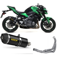 Arrow Exhaust - Kawasaki Z 900 A2 2019 > 2024 Headers+exhaust Approved Aluminum Black