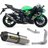 Arrow Exhaust - Kawasaki Zx-6r 636 2019 > 2020 Titanium Racing Full System Race-tech Carbon End Cap