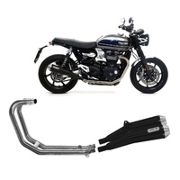 Arrow Exhaust - Triumph Thruxton 1200 Rs 2020 > 2023 Full Exhaust Pro Race Steel Black