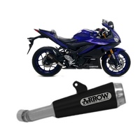 Arrow Exhaust - Yamaha YZF R3 2019 > 2020 Exhaust Nichrom Black Pro Race Tail Pipe Steel