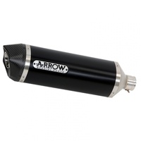 Arrow Exhaust - Kawasaki Zx-6r 636 2019 > 2020 Approved Black Aluminum Exhaust Race-tech Carbon End Cap