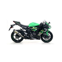 Arrow Exhaust - Kawasaki Zx-6r 636 2019 > 2020 Approved Titanium Exhaust Race-tech Carbon End Cap