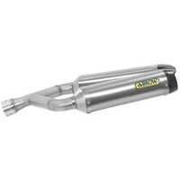 Arrow Exhaust - Aprilia Dorsoduro 750 2009 > 2017 Link Pipe 1:2+approved Street Thunder Aluminum Exhausts Carbon End Cap