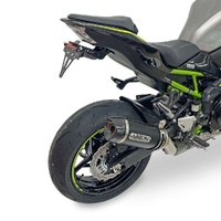 Arrow Exhaust - Kawasaki Z 900 2020 > 2024 Approved Black Aluminum Exhaust Street Thunder Carbon End Cap