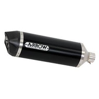 Arrow Exhaust - Kawasaki Ninja 1000 Sx (tourer) 2020 > 2023 Approved Black Aluminum Exhaust Indy Race Carbon End Cap