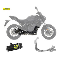 Arrow Exhaust - Yamaha Mt-07 2021 > 2024 Full Exhaust Works Carbon End Cap Black Nichrom