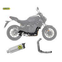 Arrow Exhaust - Yamaha Mt-07 2021 > 2024 Full Exhaust Thunder Carbon End Cap Aluminium