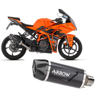 Arrow Exhaust - KTM Rc 390 2022 > 2024 Exhaust Muffler Indyrace Evo Aluminum Dark+carbon End Cap