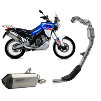 Arrow Exhaust - Aprilia Tuareg 660 2022 > 2024 Full System Exhaust Sonora Titan Con End Cap Carby