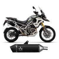 Arrow Exhaust - Triumph Tiger 1200 2022 > 2024 Exhaust Muffler Veloce Black Aluminum