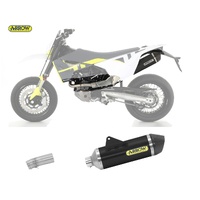 Arrow Exhaust - Husqvarna 701 Supermoto 2021 > 2024 Exhaust Muffler + Link Pipe Nokat Race-tech Black Aluminum