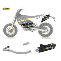 Arrow Exhaust - Husqvarna 701 Supermoto 2021 > 2024 Full Exhaust Kat Race-tech Black Aluminum