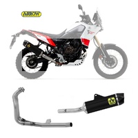 Arrow Exhaust - Yamaha Tenere 700 2021 > 2024 Full Exhaust Indyrace Carbon/inox Black Aluminum