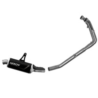 Arrow Exhaust - Honda XL750 Transalp 2023 > 2024 Full System Exhaust Indy Race EVO All Dark End Cap Inox