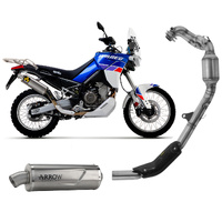 Arrow Exhaust - Aprilia Tuareg 660 2022 > 2024 Full System Exhaust Indy Race Evo Titan Con End Cap Inox