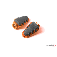 Puig Footrests Hi-Tech Trail Right/Left (Orange)