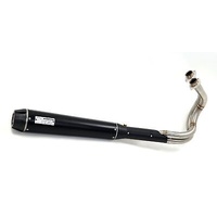 Arrow Exhaust - Kawasaki Vulcan S 650 2014 > 2016 Black Nichrom Full System Rebel Black Aluminum End Cap