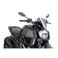 Puig Naked New Generation Adjustable Screen To Suit Ducati Diavel 2014 - 2018 (Dark Smoke)