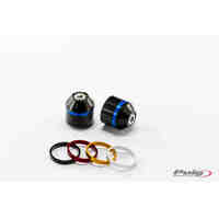 Puig Short Bar End Weights With Rim To Suit Honda VFR800F (2014 - 2018) - Black
