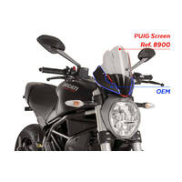 Puig Sport Screen To Suit Ducati Monster 797/821/1200 (Clear)