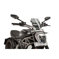 Puig New Generation Adjustable Screen To Suit Ducati XDiavel (2016 - Onwards) - Smaller Version (Smoke)