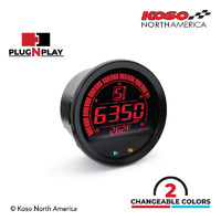 Koso HD-02R HARLEY-DAVIDSON 4'' TACHOMETER - BLACK BEZEL