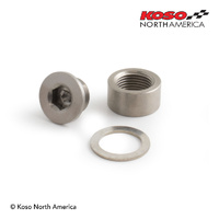 Koso O2 SENSOR | Bung, Cap &amp; Aluminum Washer kit