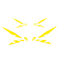Pyramid Decals | Yellow | Honda CB750 Hornet Logo Set Of 4