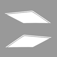 Pyramid Decals | Rear Side Panel Graphic White | Yamaha Tenere 700 2019>