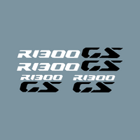 Pyramid Decals | BMW R 1300 GS Logo | White & Black | Set Of 4