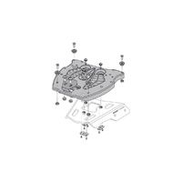 SW-Motech Adapter plate for ALU-RACK. For TRAX top case. Black. (GPT.00.152.400)