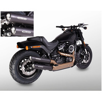 Miller Independence FB | Slip-On Exhaust To Suit Harley-Davidson Fat Bob (SlashCut, high-gloss polished)