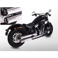 Miller Independence LR | Slip-On Exhaust To Suit Harley-Davidson Low Rider (SlashCut, high-gloss polished)