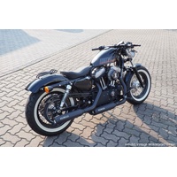 Miller Silverado II | Slip-On Exhaust To Suit Harley-Davidson XL1200, XL883 (Tapered, matt black)