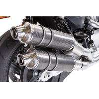 GPR Poppy Tondo Dual Slip-On Exhaust To Suit Harley Davidson XR1200 (2008 - 2012)