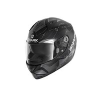 Shark Ridill Mecca Mat Helmet (Black, Anthracite, Silver) [Size: M]