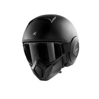 Shark Street Drak Blank Matt Black Helmet (Matt Black) [Size: L]