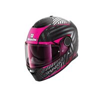 Shark Spartan Kobrak Helmet (Matte Black, Violet) [Size: M]