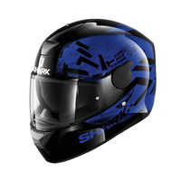 Shark D-Skwal Hiwo Helmet (Black/Blue/Black)