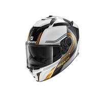 Shark Spartan GT Tracker Helmet (White, Black, Gold) [Size: M]