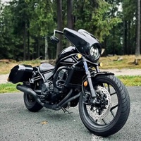 Miller Breaker II Slip-On Exhaust To Suit Honda CMX 1100 Rebel (2025 - Onwards) - SlashCut, Matt Black