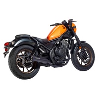 Miller Custom III Slip-On Exhaust To Suit Honda CMX 500 Rebel (2026 - Onwards) - SlashCut, Matt Black