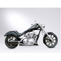 Miller Malibu | Slip-On Exhaust To Suit Honda VT 1300 CX (SlashCut, high-gloss polished)