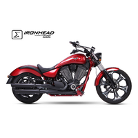 IXIL SLIP ON (LOWER MUFFLER) - IRONHEAD ROUND BLACK To Suit VICTORY VEGAS - HAMMER 06-16