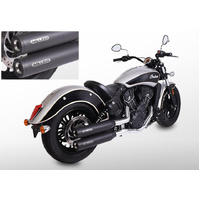 Miller Yuma II STS | Slip-On Exhaust To Suit Indian Scout Bobber Sixty, Scout Sixty (SlashCut, matt black)