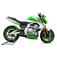 HP Corse Kawasaki ER-6N/ER-RF 05-11 Hydroform Black Exhaust