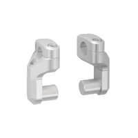 SW-Motech Vario bar back for diam 28 mm handlebar. Up/back variable. Silver. (LEH.00.039.171/S)