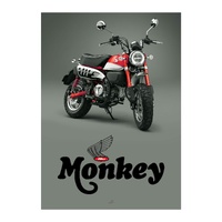 Pyramid Monkey 125 Pearl Nebula Red Poster | Honda Monkey 125 2018>Current